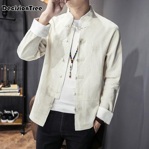 

2020 tang suit traditional chinese clothing for men clothes blouse chinese vintage zen casual shirts, Red