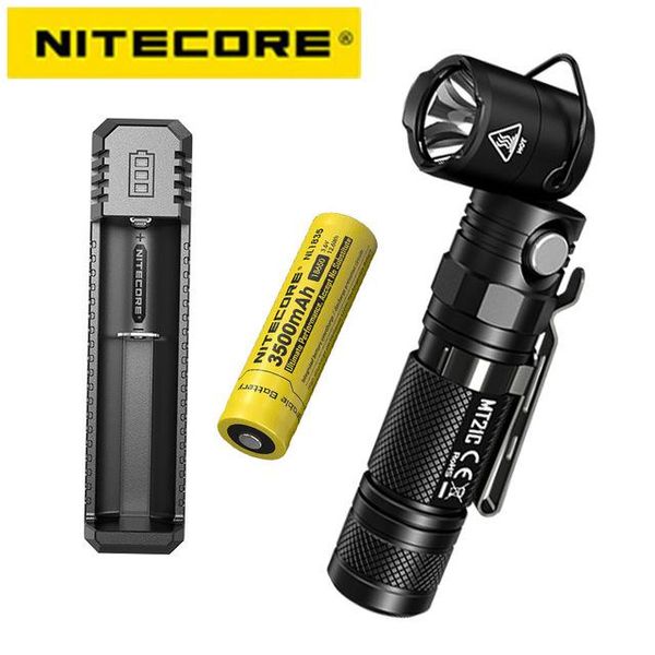 

2018 nitecore mt21c 1000lm многофункциональный 90degree регулируемый фонарик портативный diecast факел поддержка 18650 +2018 mt21c wmtwol