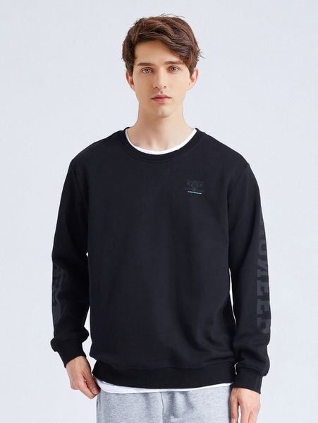 

men letter graphic sweatshirt z6c4#, Black