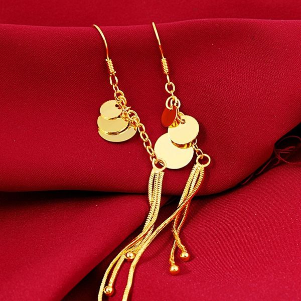 

серьги e4ewb латунного позолоченный кисточка и вьетнамский позолоченные серьги женского корейского стиль европейского доллара золото длинног, Silver