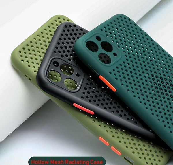 

mesh heat dissipation cooling phone cases for iphone xr 11 pro xs max x 7 8 plus se 2020 mat jllpus qpseller