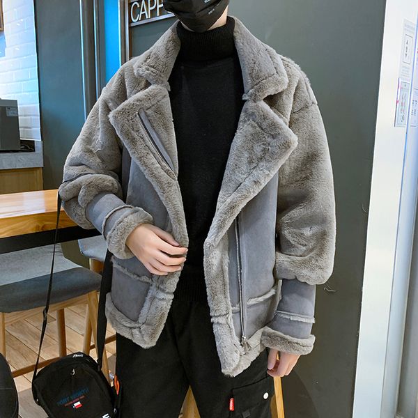 

2020 recent most jacket thick fur casual mature clothing warm man's cotton coat, Black