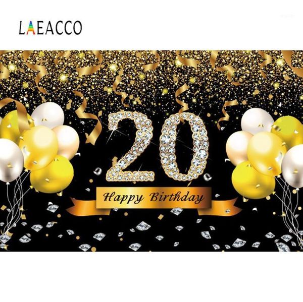 

laeacco golden balloons birthday 30 40 50 60th birthday party celebration poster portrait p background pgraphy backdrops1