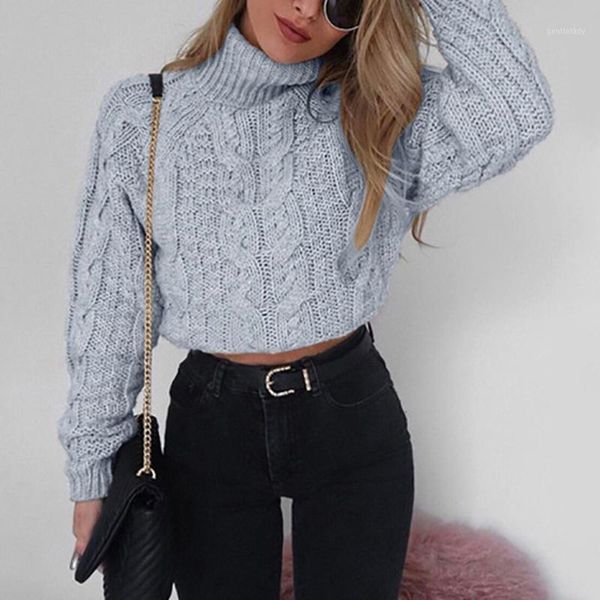 

women's sweaters women's short knit ladies casual long sleeve high collar sweater pullover female knitweare solid quality1, White;black