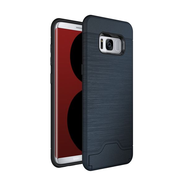 

selling card slot case for iphone 12 11 pro x xr xs max samsung s9 s10 s20 armor case hard shell back cover with kickstand phone case