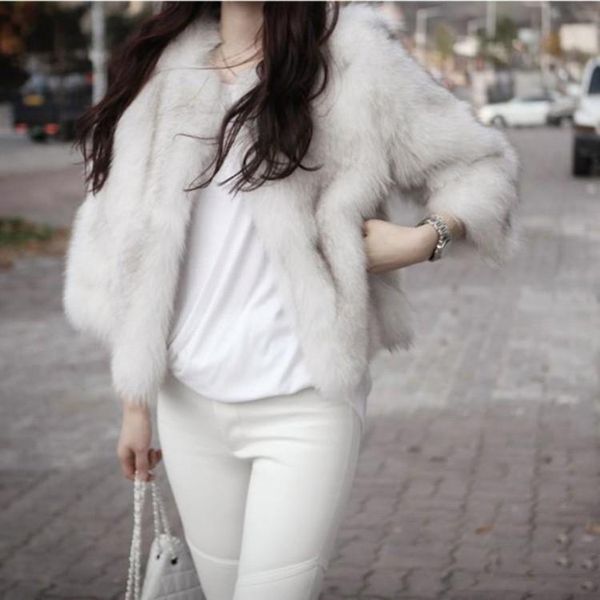 

women's fur & faux zoulv 2021 o-neck short women section casual jackets female large size fashion coats s/3xl coat jacket, Black