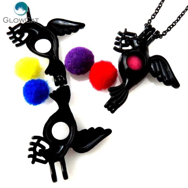 

h62 black покрытием сплава 32мм forest bird cage pearl ожерелье 18" стальные цепи аромат эфирное масло диффузор locket sqcwks dh_seller2010