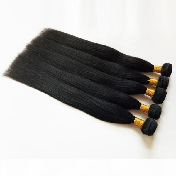 

new arrivel brazilian virgin hair 3 4 5bundles silky straight unprocessed cuticle aligned indian remy hair wholesale bulk bundle remy weft, Black