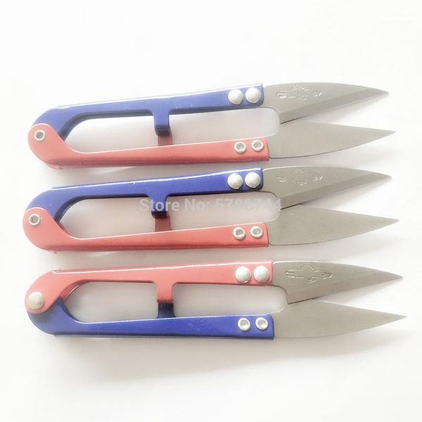 

multicolor u-shaped mini handheld craft sewing thread snips professional carbon steel cutting yarn scissors #tc8051, Black