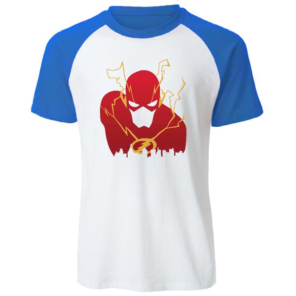 

the flash barry allen printed summer men's tshirt raglan short sleeve i protect this city loose hooded sweatshirt hoodie men t shirt