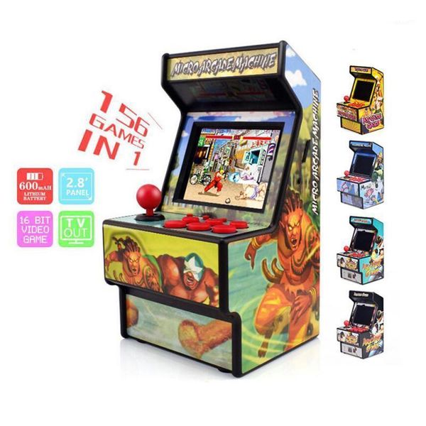 

portable game players five option retro mini arcade handheld console 16 bit player built-in 156 classic support tv output1