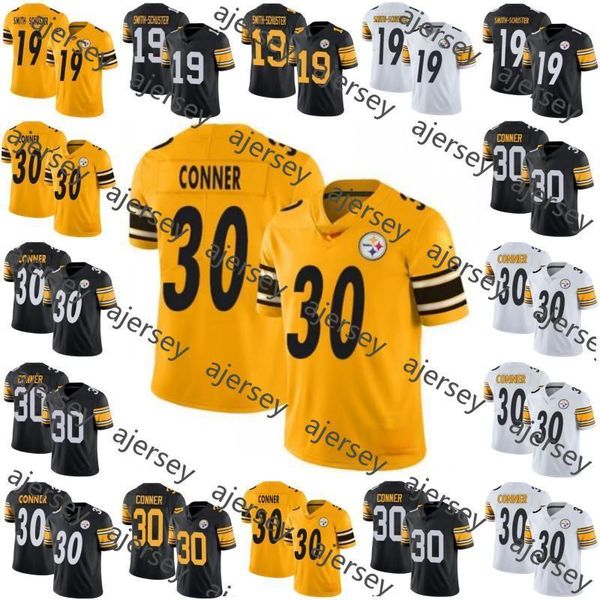 

pittsburgh steelers men #19 juju smith schuster 30 james conner team color women youth nfl season vapor limited jersey, Black;red