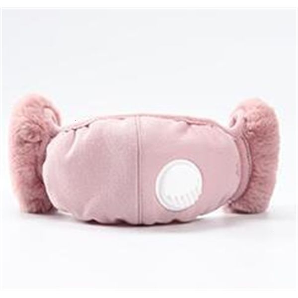 

1 face 2 cover in with plush ear filter protective mask pm2.5 thick and warm mouth masks winter
