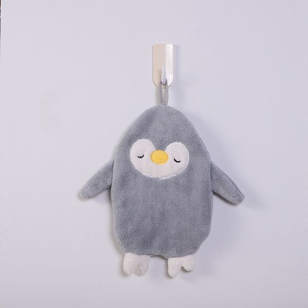 

hand towel coral fleece towel cartoon penguin dry cloth hangable soft convenient hand towels strong absorbent durable kitchen to 78 j2