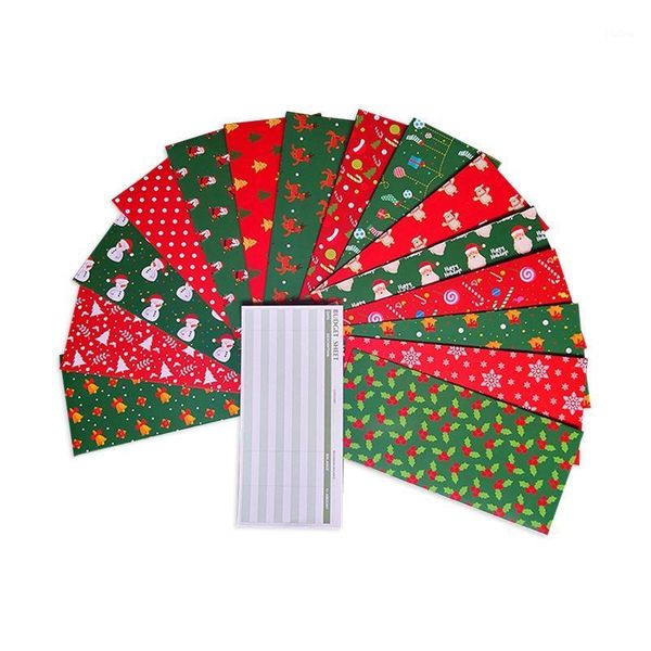 

15 christmas budget envelopes + 15 budget sheets + 24 white label stickers,wallet cash saving system for money,receipt1