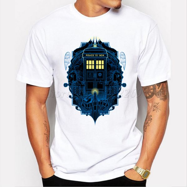 

new arrival galaxy police box printed dr who creative design male fashion short sleeve casual funny cool tee sweatshirt hoodie t shirt