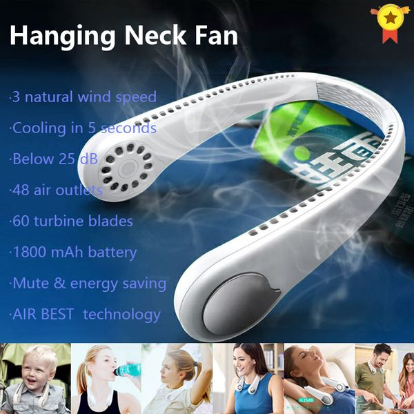 

usb rechargeable xaomi air cooler mini electric air conditioner portable sport outdoor hanging dual wind head neck cooling fan