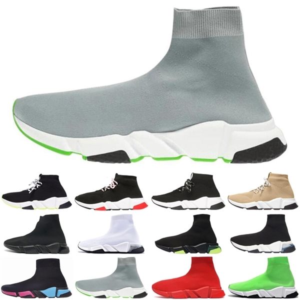 

men women casual sock shoes speed trainer vintage triple socks lack-up platform mens womens trainers sneakers plate-forme