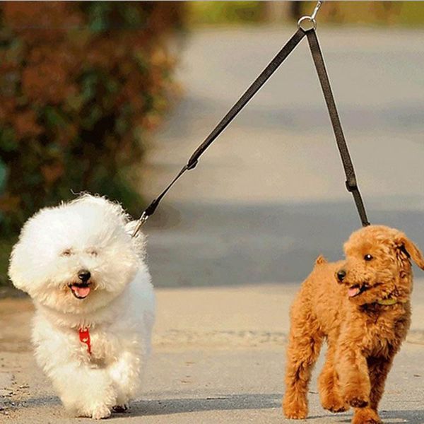 

dog collars & leashes pet double leash coupler twin walking necklace two walk supplies
