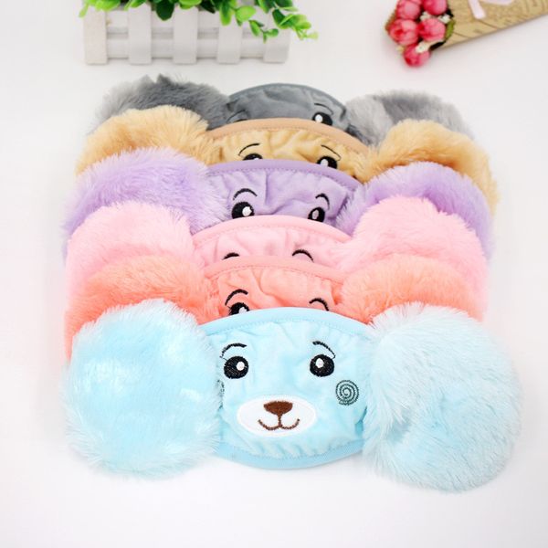 

2 in 1 face ear masks winter kids cartoon bear face cotton mask face ear protector covering