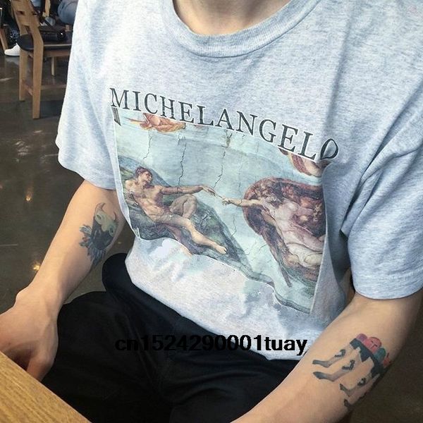 

tumblr fashion vintage graphic michelangelo cappella sistina art print white grunge aesthetics hoodie designers t shirts sweatshirt