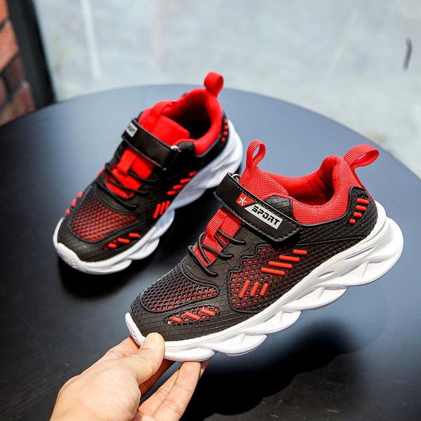 

athletic & outdoor autumnfashion wild color block boys children shoes breathable anti-slippery wear-resistant travelv sports casual kids, Black