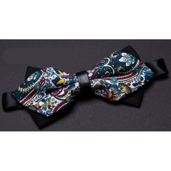 

shierxi mens bow tie printing neck ties rose floral wedding parties bowtie noeud papillon homme mariage shirt accessories, Black;gray