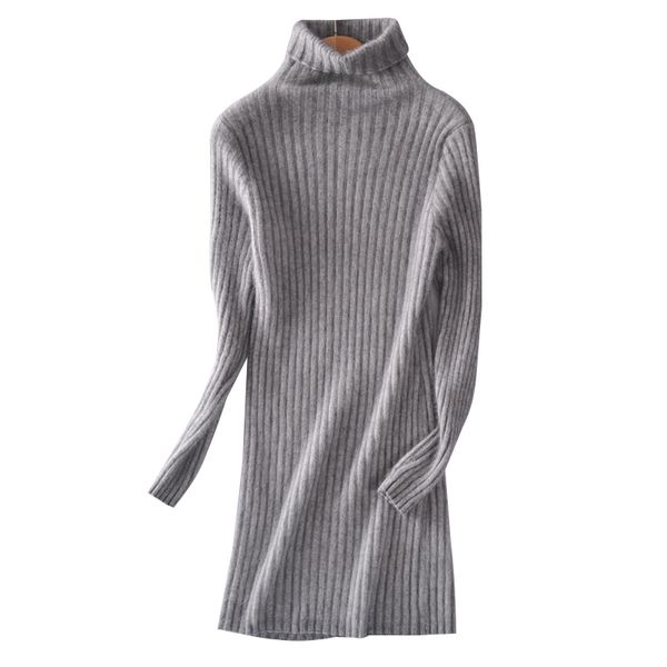 

2021 very long 100% mink cashmere and sweaters autumn soft turtleneck women's basic sweater 1r9c, White;black