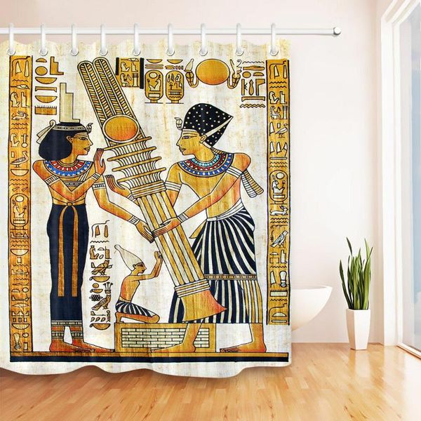 

bathroom decor egyptian legend waterproof fabric shower curtain set 72"