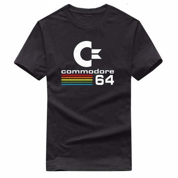 

2021 verano commodore 64 camisetas c64 sid amiga 8-bit ultra cool diseo camiseta vinilo hombres ropa con manga corta, White;black