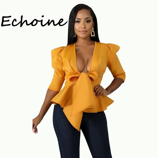 

women's suits & blazers fashion blazer women cardigan open up ruffle v-neck coat jacket solid color autumn clothes 2021 plus size 2xl, White;black