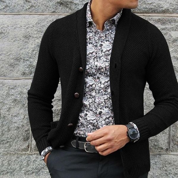 

brand cardigan sweater men streetwear fashion sweater coat men autumn winter warm cashmere wool cardigan, White;black