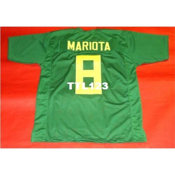 

123 custom oregon ducks #8 marcus mariota custom green college jersey size s-4xl or custom any name or number jersey, Black