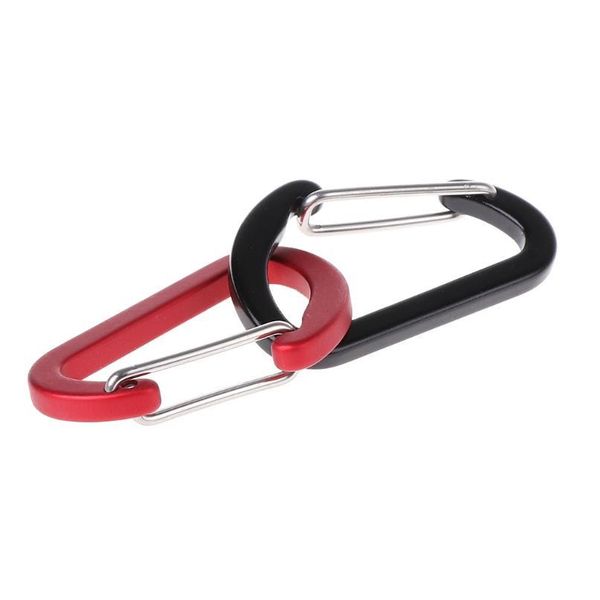 

2pcs d shape fast hang mini buckle hook clip aluminum camping carabiner keychai qylyfh