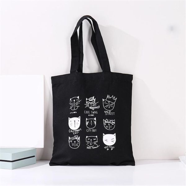 

fashion canvas bags girl reusable high capacity shopping bag