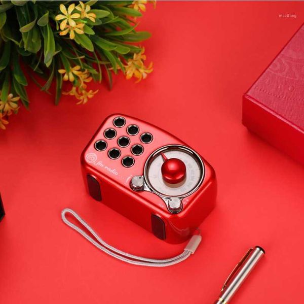 

retro bluetooth speaker, vintage radio fm radio with old fashioned classic style, strong bass red enhancement, loud volume,1