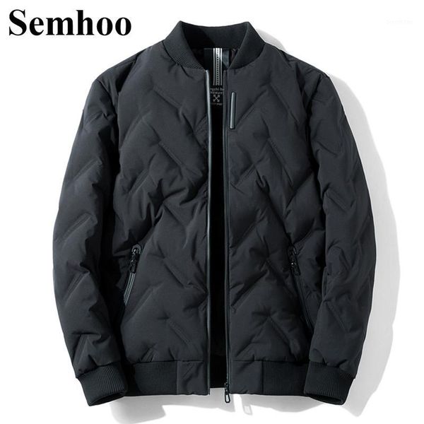 

2019 new men's winter down jackets casual thick warm white duck down jacket men stand collar solid color fashion simple mens1, Black