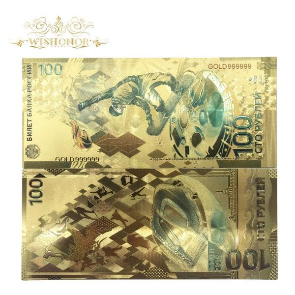 

36 типы горячие продаж красочные кубка мира россия рублей банкноты в 24k gold plated бумажные деньги для сбора и подарки jllxpm book2005