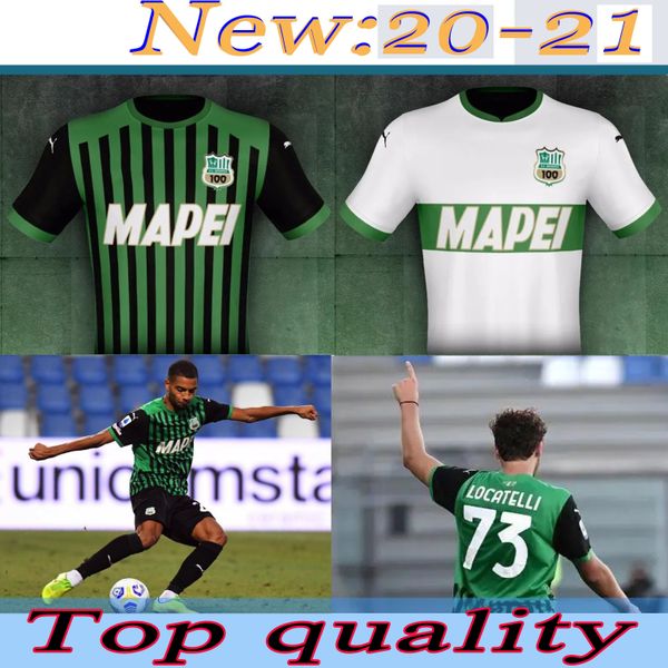 

20 21 sassuolo soccer jerseys 100th centenary berardi boga locatelli 2020 2021 home away maglietta calcio traore football shirts thailand, Black;yellow