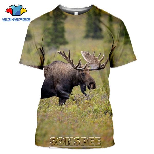 

animal deer men moose 3d print shirts oversized oversized horror men clothing