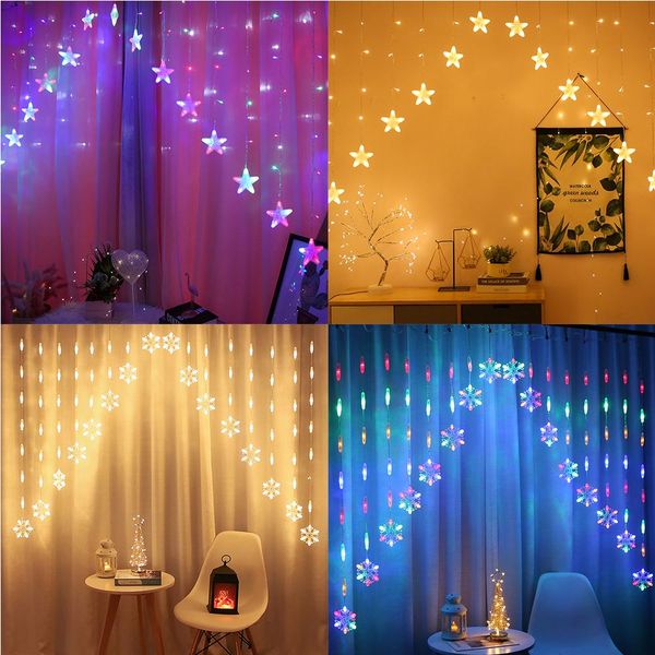 

qifu рождественские занавес огни с рождеством украшения новогодние украшения для дома navidad 2020 happy new year2021 noel xmas yxlaqu