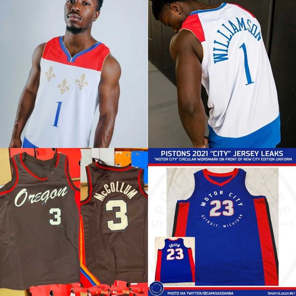 

men's 2021 new jersey 3 mccollum 1 williamson 23 griffin leaked basketball jerseys customize any name and number, Black