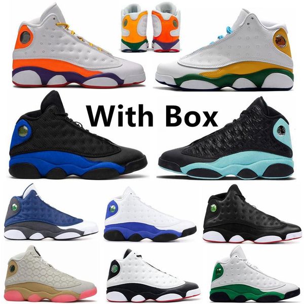

airmaxs air jumpman 13 13s starfish blue red flint playground aurora green lucky green pure money womens mens basketball shoes retro sneaker