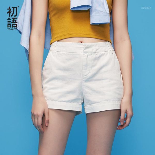 

women's shorts toyouth women 2021 summer korean style casual candy colors slim mini1, White;black