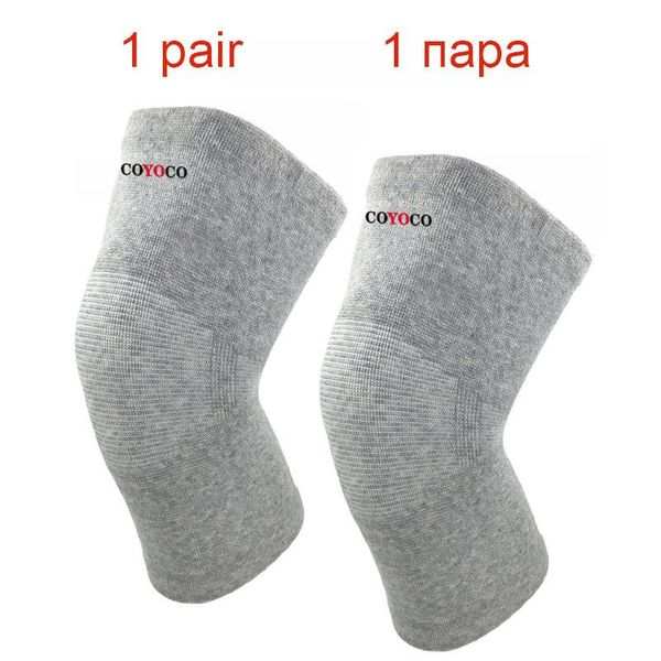 

1 pair sports knee support protector pad coyoco brand kneepad prevent arthritis injury high elastic knee guard keep warm black sqchrb