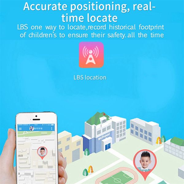 

kids smart watch waterproof lbs gps tracker watches emergency call children anti lost monitor baby clock boys girls bracelet