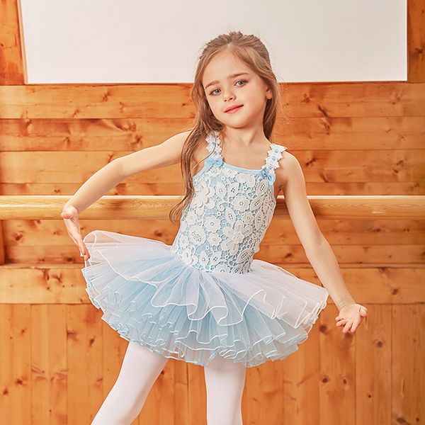 

2021 kids stage performance dress lace ballet dance costume for girls tutu dance wear tutu dance dress ballerina leotard jl1337, Black;red