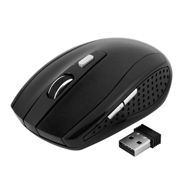 

2.4ghz wireless optical mouse mice & usb receiver for pc lapcomputer black