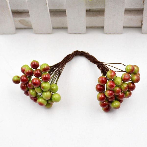 

25pcs lot double head stamen berry artificial flowers for needlework decor wedding party decor craft gift diy scrapbooking h bbyytw