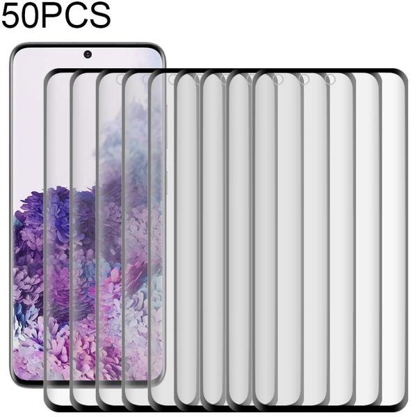 

50 pcs 3d curved silk-screen pet full coverage protective film for galaxy s20 ultra